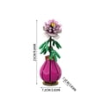 thumbnail image 2 of Peony Flower Building Blocks Set 147PCS Pink Floral Bouquet Model in Vase DIY Assembly Botanical Decor Gift Home Desk Ornament, 2 of 9