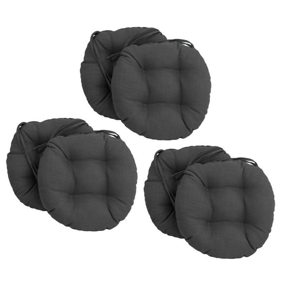 Blazing Needles 16-inch Spun Polyester Solid Outdoor Round Tufted Chair Cushion