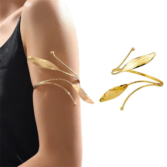 YYKihy Fashion Swirl Upper Arm Bracelet Armlet Cuff Open Bangle Armband Adjustable Hammered Wrap For Women Wedding Jewelry Accessories