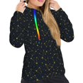 thumbnail image 5 of Yiaed Constellation Print Womens Casual Hoodies Crew Neck Long Sleeve Sweatshirts With Pocket Pullover Tops Women's Hooded Sweatshirt-Large, 5 of 5