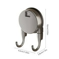 thumbnail image 3 of Suction Cup Hooks 2-Pack No Drill Wall Mounted Foldable Plastic Hooks for Bathroom Kitchen Tile Glass Surface Towel Bag Hanger with Strong Adhesion and Reusable Design for Home Organization, 3 of 6