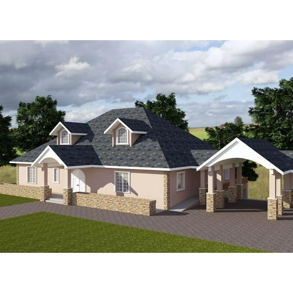 001-2166: ICF Luxury 4 Bed, 6 Bath Luxury Home Plan, 8904 Sq Ft: Full Blueprints with License to Build by Home Plan Marketplace - Lesuto