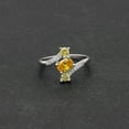 thumbnail image 2 of Birthstone Ring for Women Statement Ring 3 Stone Sterling Silver Cz Ginger Lyne Collection, 2 of 5