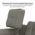 thumbnail image 4 of 3-Seater Sofa with Solid Hardwood Frame, 660lbs Capacity, Modern Linen Fabric, Dark Gray, 4 of 12