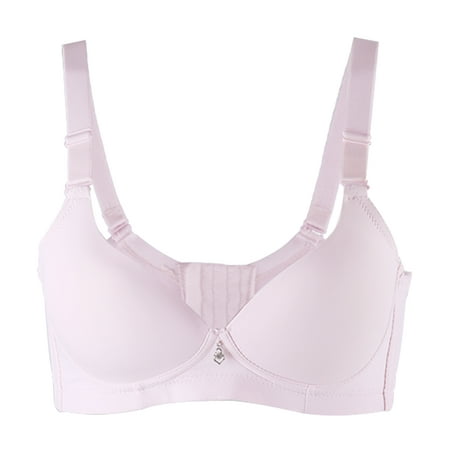 Women Seamless Thin Cup Lightweight Push Up Smooth Wirefree Bra Pink 34 ...