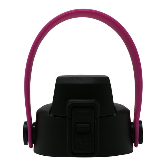 New Redesigned Aquatix 21 ounce FlipTop Bottle Cap with Removable VIOLET PINK Strap Handle