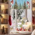 thumbnail image 3 of Sky Blue Snowman Christmas Valances for Windows, 42 x 18in, Xmas Tree Winter Snowflake Rod Pocket Kitchen Valance Curtain Light Filtering Window Treatments for Living Room Bedroom, 1 Panel, 3 of 7