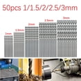 thumbnail image 1 of Summer Savings Qaailabf 50Pcs Titanium Coated High Speed Steel Drill Bit Set Tool 1/1.5/2/2.5/3mm, 1 of 6