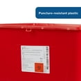 thumbnail image 5 of McKesson Prevent Biohazard Sharps Container, Premium - PG-II, Plastic, Vertical Entry, Rotating Lid - Red, 12 gal, 13 in x 17 3/10 in x 20 4/5 in, 1 Ct, 5 of 10
