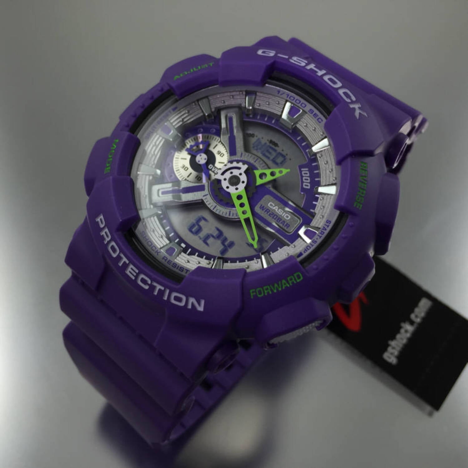 Purple G-Shock Ana-Digi XL World Time Watch GA110DN-6A - Walmart.com