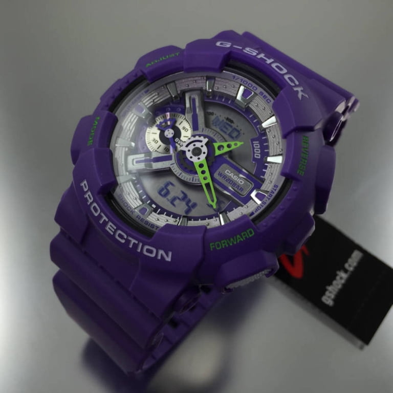 Purple G-Shock Ana-Digi XL World Time Watch GA110DN-6A - Walmart.com