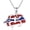 01-Coqui Frog, variant on Texas Cowboy Necklace 925 Sterling Silver Cowboy American Texas Flag Necklaces Cowboy Jewelry for Women Christmas Birthday