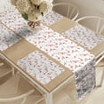 thumbnail image 2 of Ambesonne Flamingo Table Runner & Placemats, Hawaii Springtime, Placemat 4 pcs + Runner 12"x72", Orange Coral White, 2 of 2