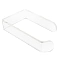 thumbnail image 2 of Soporte de papel higiénico sin perforación, acrílico transparente, soporte de pared para rollo de papel higiénico para baño y cocina, 2 of 14