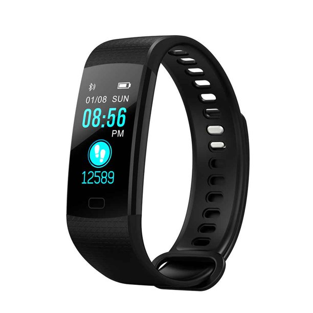 Y5 Pulsera inteligente 0.96 "Pantalla TFT Monitor de frecuencia cardíaca Pulsera Presión arterial Prueba de oxígeno en sangre Banda de fitness impermeable Monstrate DZ3120-03B