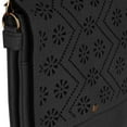 thumbnail image 3 of Vangoddy Women's Gran Sta Floral Punch Pattern Purse with Removable Chain Cross-Body Strap Black, 3 of 5