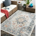 thumbnail image 4 of Mark&Day Outdoor Rugs, 9x12 Bishop Hill Traditional Indoor/Outdoor Dark Blue Area Rug, Non Shedding Blue Orange Beige Carpet for Patio, Porch, Deck, Bedroom, Living Room or Kitchen (9'2" x 12'), 4 of 8