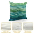 thumbnail image 4 of ARISTURING  Blue Teal and Green Pillow Covers ,Watercolor Striped Waves Outdoors Decorative Throw Pillows for Couch,Abstract Paint Brush Gradient Sea Decor Cushion Cover for Bed Car Safa, 4 of 5