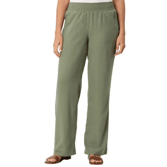 Briggs Women's Linen Blend Pant Green XL