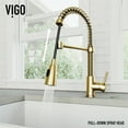 thumbnail image 6 of VIGO Brant Single Handle Pull-Down Sprayer Kitchen Faucet in Matte Brushed Gold, 6 of 11
