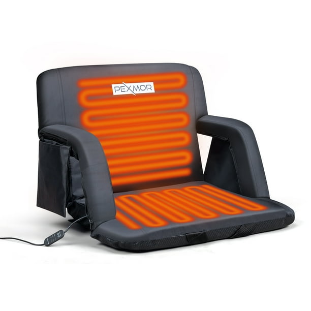 PEXMOR 25'' Heated Stadium Seat for Bleachers with Back Support