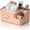 Pink, variant on Multifunctional Tissue Box Cover with Storage,Square Tissue Box Holder and Remote Box,Modern Cube Tissue Cover Bedside Organizer for Nightstand End Table.