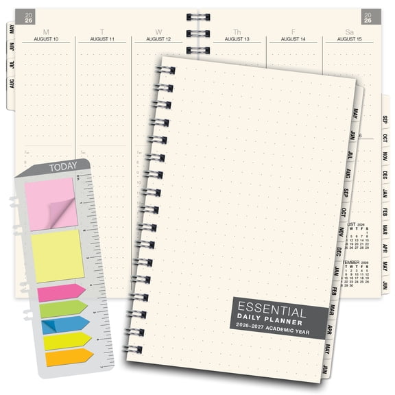 2026-2027 Excello Brands 5" x 8" Academic Year Essential Planner, Weekly/Monthly, 14 Month, Clear