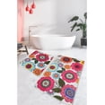 thumbnail image 5 of VHD 2 Pieces Floral Non-Slip Digital Print Bathroom Rug & 2 Pieces Plush Ultra-Soft Bath Mats - Machine-Washable Water Repellent Mat Set for Bathroom Floor (20'x 24' & 24'x 40') (Galvin - Pink), 5 of 9