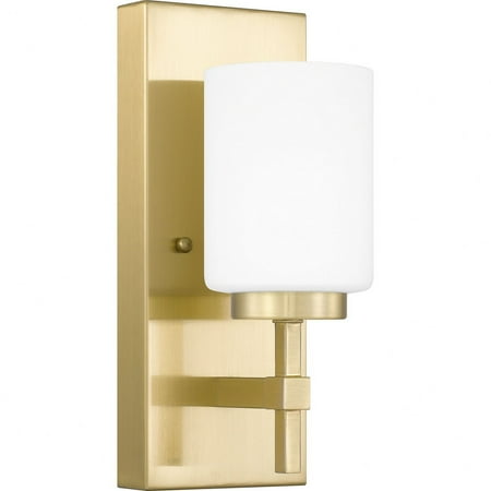 

8W 1 Led Bathroom Light Fixture-12 inches Tall and 4.75 inches Wide-Satin Brass Finish Bailey Street Home 71-Bel-4962124