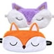 thumbnail image 1 of wonima11 Shinywear Kids Sleep Mask, 2 Pcs Fox Eye Mask for Girls Boys Women, Cute Sleeping Mask, Soft Plush Blindfold Eye Mask Covers for Sleep, 1 of 1