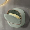 thumbnail image 1 of Wall Mounted Plastic Soap Dish Holder for Bathroom Shower Storage Box, 1 Count, 1 of 6
