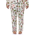 thumbnail image 3 of Dr. Seuss The Grinch Pajamas Women's Velveteen Notch Collar Adult 2 Piece Sleep Set, 3 of 6