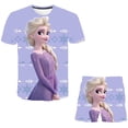 thumbnail image 2 of Verano niños Frozen 2 trajes de ropa Elsa Anna princesa niñas camisetas pantalones cortos 2 piezas conjunto niños Disney serie ropa Outfits12M Gao Jinjia LED, 2 of 2