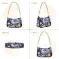 thumbnail image 7 of FORMRS Womens Shoulder Bag with Chain Strap Clutch Purse Cute Tote Handbag, Puprle Ethereal Floral Harmony, 7 of 7