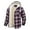 239#Wine, variant on Flannel Hooded Jacket for Men Big and Tall Plaid Sherpa Thermal Lined Shirt Jacket Gray M