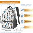 thumbnail image 3 of Police and Thief White Pattern 17" Waterproof Oxford School Backpacks for Teens, S-Shape Padded Straps, for School, Travel, Hiking, Camping, 3 of 4