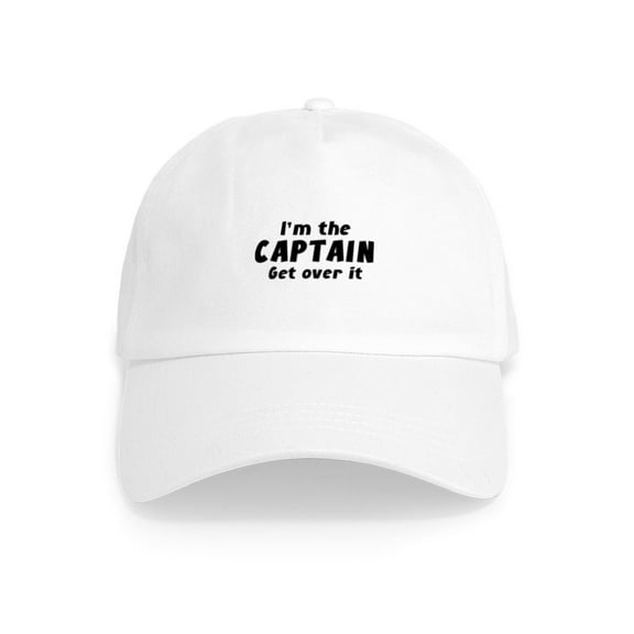 CafePress - I'm The Captain Get Over It Cap - Adjustable 100% Brushed Unisex Casual Cotton Baseball Cap, Beige, 1