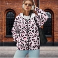 thumbnail image 4 of Garronmavis Pink Leopard Print Women's Zip Up Long Sleeve Sweatshirts Breathable Loose Women Hoodies Oversized Sweatshirts Casual Trendy Fall Fashion Outfits Casual Sweaters, 4 of 7