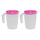 thumbnail image 1 of Juego de hervidor de agua fría de 2 piezas con tapa 1L para refrigerador para agua infundida jugo té helado jarra de plástico para refrigerador dispensador de bebidas para restaurante en casa, 1 of 5