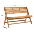 thumbnail image 2 of Hawthorne Collection Steel and Acacia Wood Folding Bench in Teak Color, 2 of 5