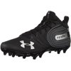 Under Armour Men's Nitro Mid MC Football Cleat, Black/White, 12.5 D(M) US
