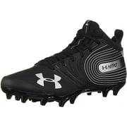 Under Armour Men's Nitro Mid MC Football Cleat, Black/White, 12.5 D(M) US