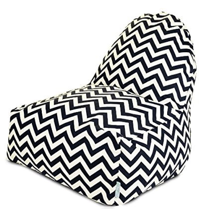 UPC 859072270305 product image for Majestic Home Goods Kick-It Chair, Chevron, Black | upcitemdb.com