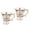 Silvery white, variant on Set Of 2 European Zincs Alloys Wine Goblets For Fine Dining