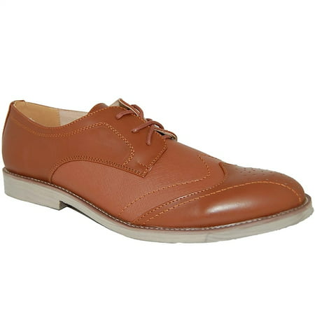 American Shoe Factory Billy Brown Wingtip Leather Lined Upper Lace Up,