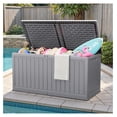 thumbnail image 7 of SONGMY 270 Gallon Outdoor Storage Deck Box with Divider, Double Wall Storage Box with Lockable Lid for Garden Tools, Pools Supplies (Gray), 7 of 7
