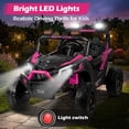 thumbnail image 5 of Wisairt 24V Ride on Toys 4WD Ride on Cars with Remote Control, 2 Seater Electric Car for Kids, Power Car Wheels, UTV w/ Four Motors, Music, LED Lights, Wireless Audio, 3 Speeds, Pink, 5 of 10