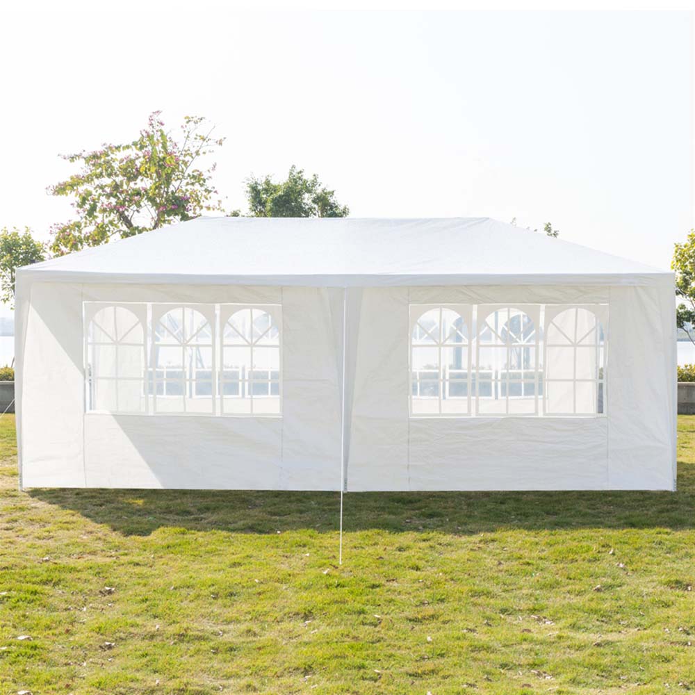 Canopy Tent for Outside, YOFE Party Tent with 6 Sidewalls for Backyard, Portable Shelter Tent for Camping Birthday BBQ Commercial Event, Waterproof Sun-proof Wedding Canopy Tent, White, 20x10 ft, D156 - image 4 of 11
