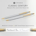 thumbnail image 2 of Cross Classic Century Refillable Medium Ballpoint Pen And 0.7mm Pencil Set, Includes Premium Gift Box - Medalist Chrome, 2 of 7