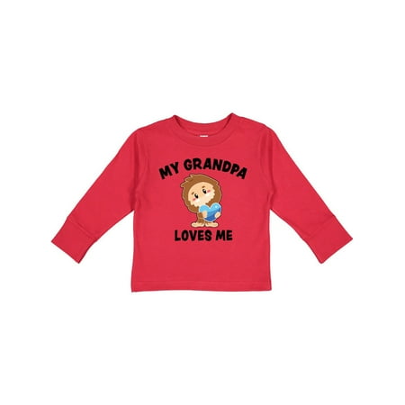 

Inktastic Cute Bigfoot My Grandpa Loves Me Gift Toddler Boy Girl Long Sleeve T-Shirt